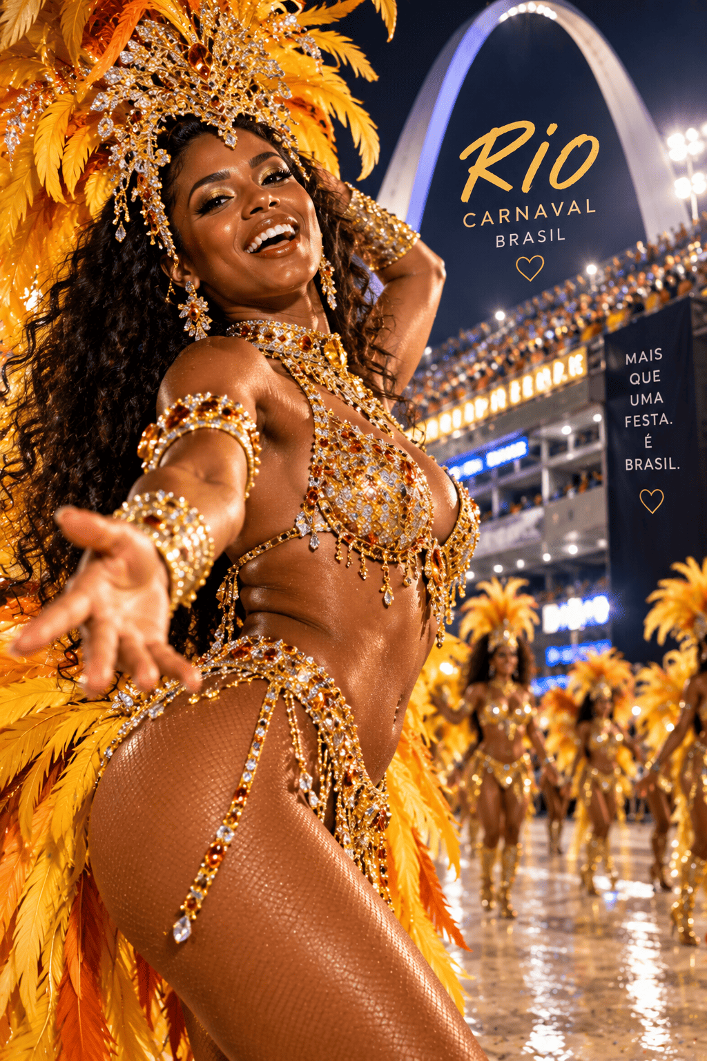 Brazilian Carnival dancer in Rio